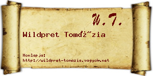 Wildpret Tomázia névjegykártya